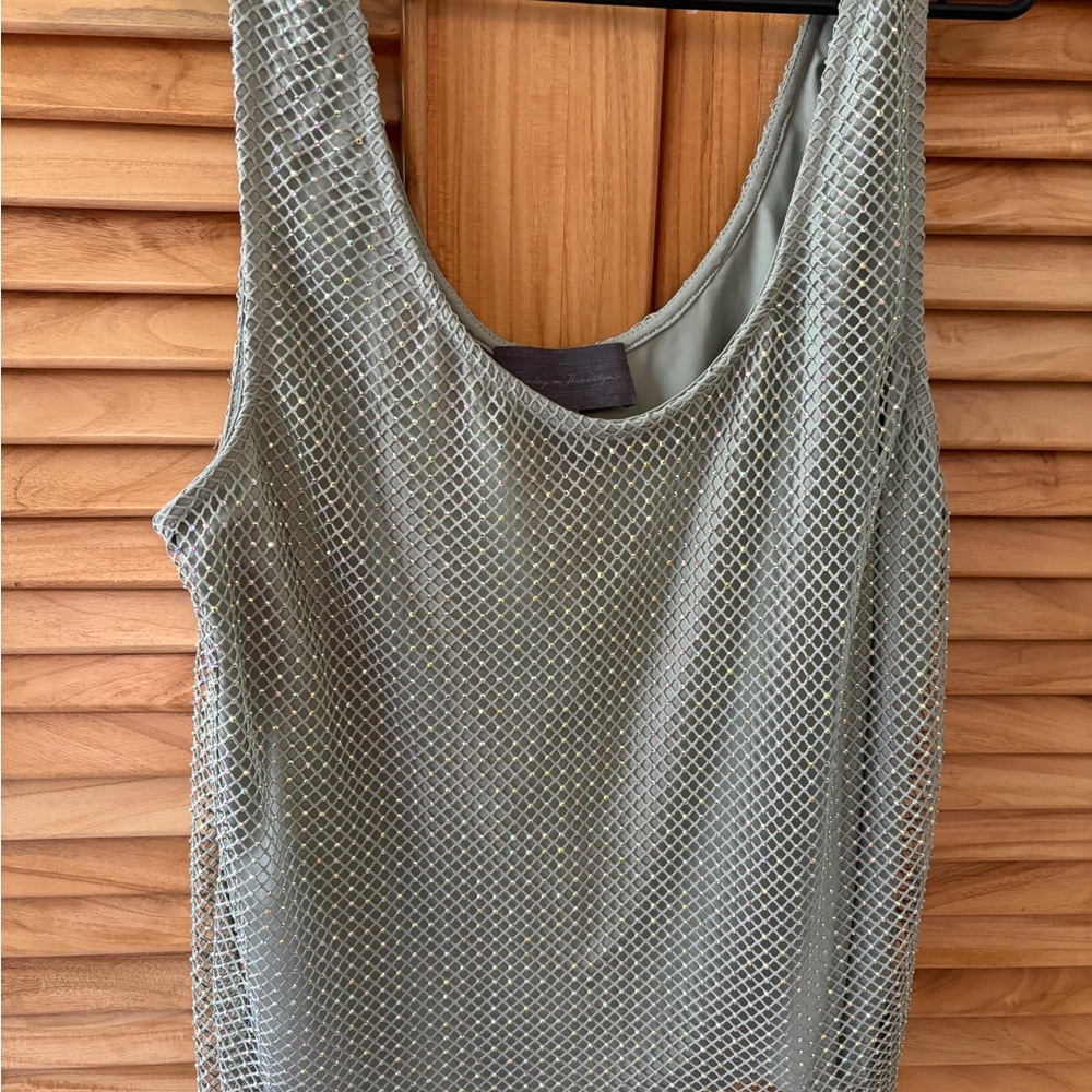 Sunday in Brooklyn Sparkling Sage Overlay Tank